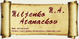 Miljenko Atanackov vizit kartica